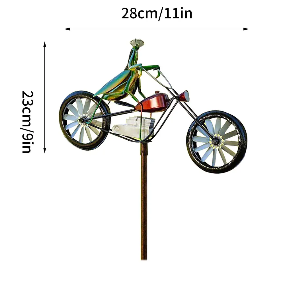 

Garden Vintage Bicycle Metal Wind Spinner Vintage Bicycle Mantis Animal Statues Sculptures For Yard Lawn Patio Garden Decoration
