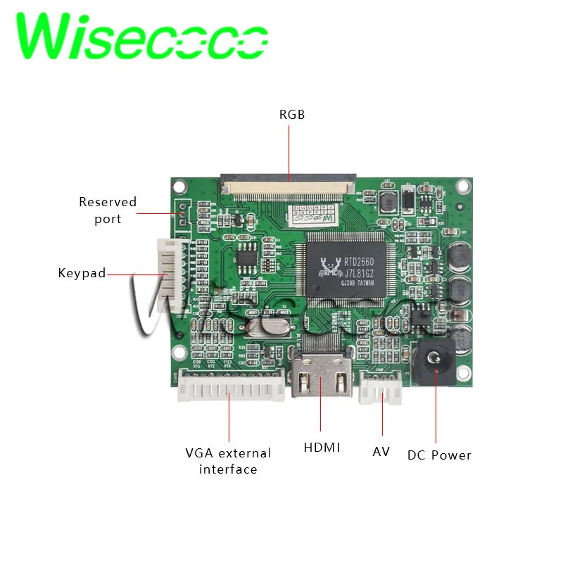 ЖК-экран wisecoco JT035 IPS 02-V0 3 5 дюймов tft ips 640x480 с платой контроллера vga av | Компьютеры и