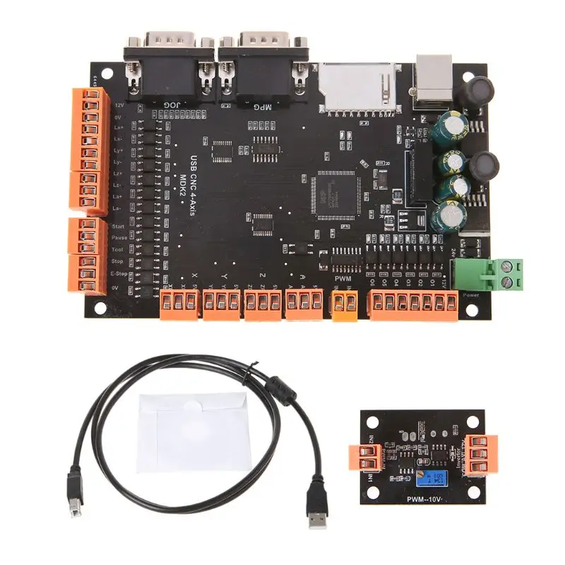 MDK2 ЧПУ USB 4 оси шагового двигателя контроллер Breakout плата с MPG интерфейс j6pdоптовая и Прямая поставка