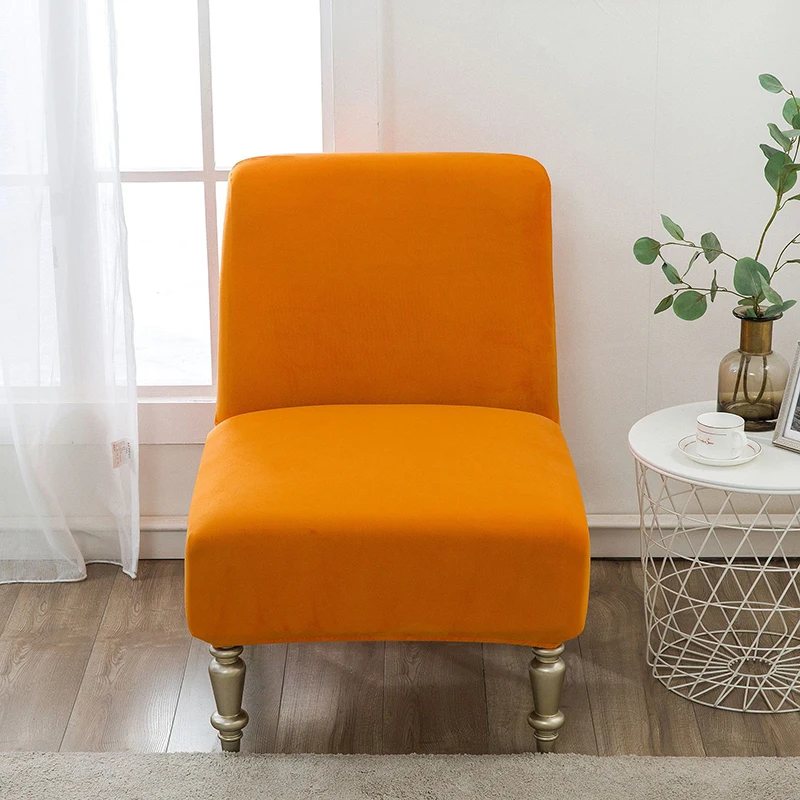 

Solid Colors Armless Chair Cover Seat Slipcovers Stretch Covers Fat Chair Cover Couch Protector Big Elastic Single Sofa Cover