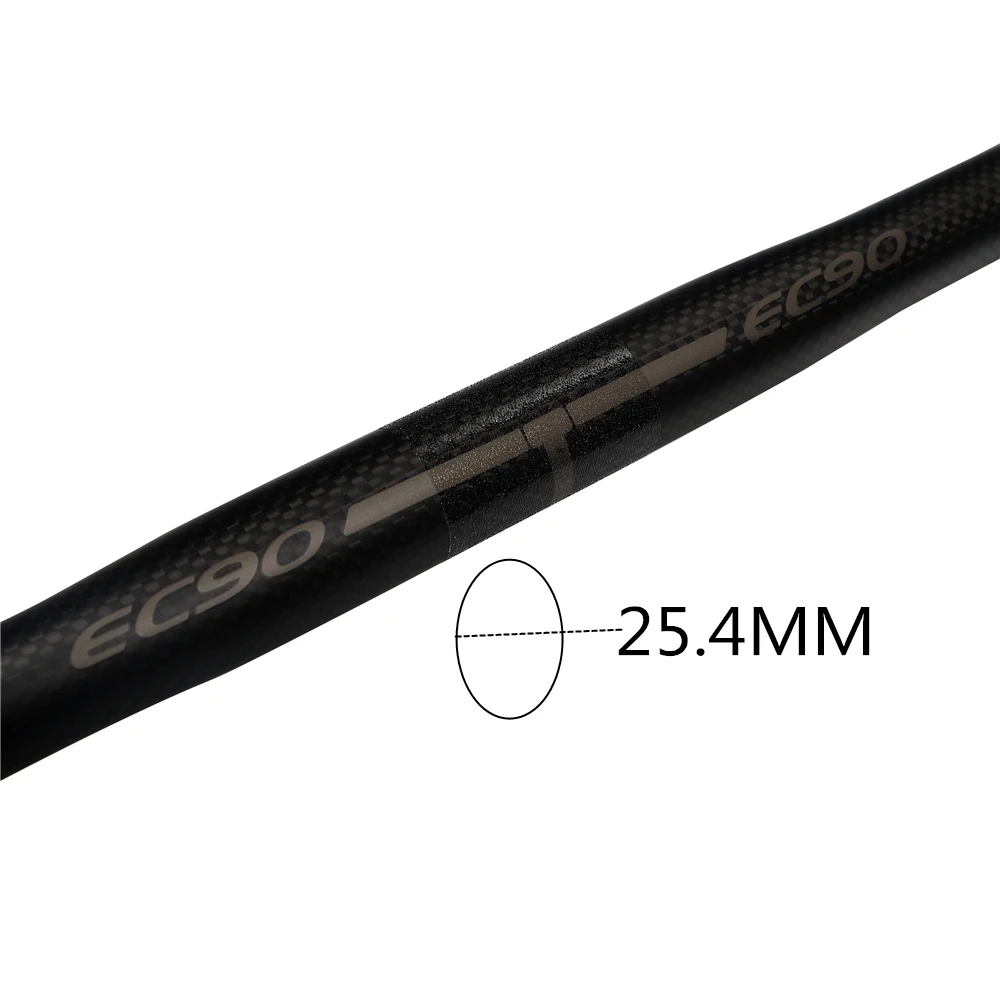 Flat 25.4-440mm EC90, углеродный руль для горного велосипеда, MTB, руль для велосипеда, полностью углеродное волокно, детская ручка для велосипеда 3 K, матовая, 25,4 мм - Цвет: Flat 25.4-440mm