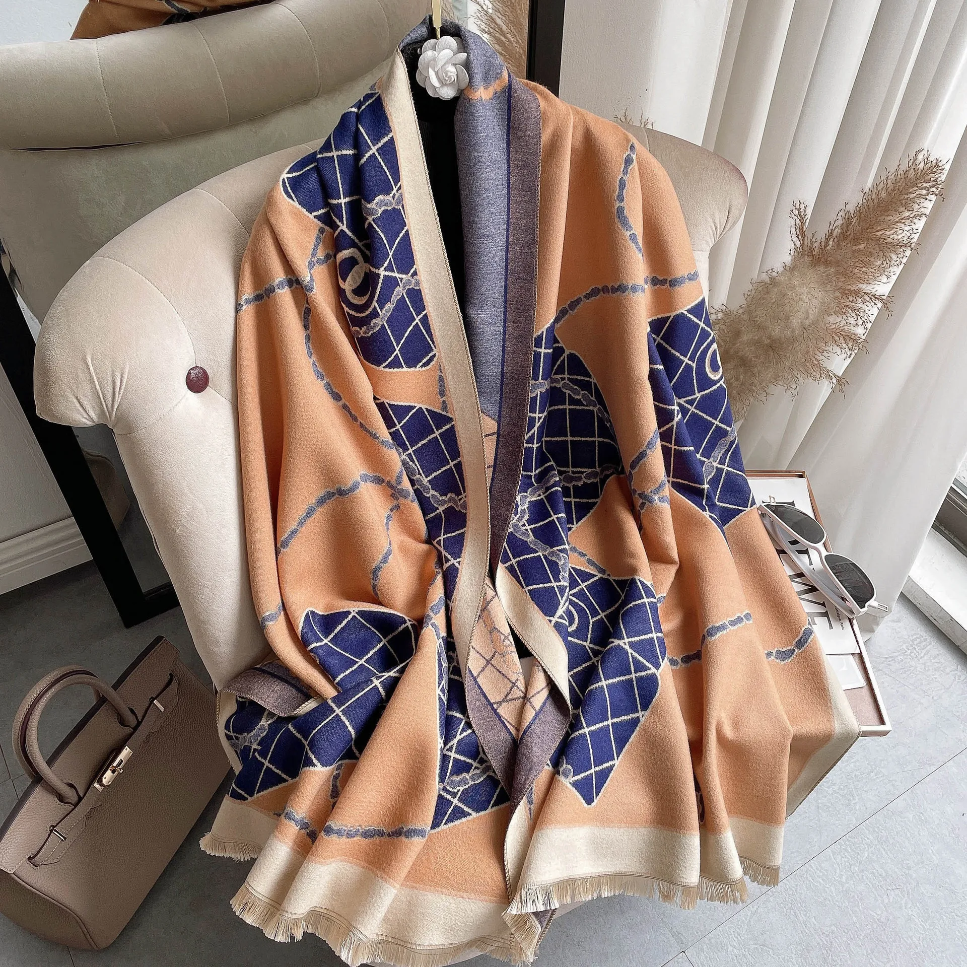 

2021 элегантные шали и палантины зимний кашемировый шарф Женская Косынка женское теплое хиджаб одеяло Женская Пашмина Echarpe Bufanda