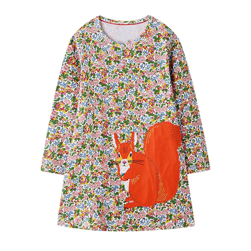 7201 same picture Little maven 2-7Years Осень Новые Желтые Платья Для Девочек Детей Малышей Новорожденных Девочек Платья Дети Дети Топы Тис Платье - Цвет: 7201 same picture