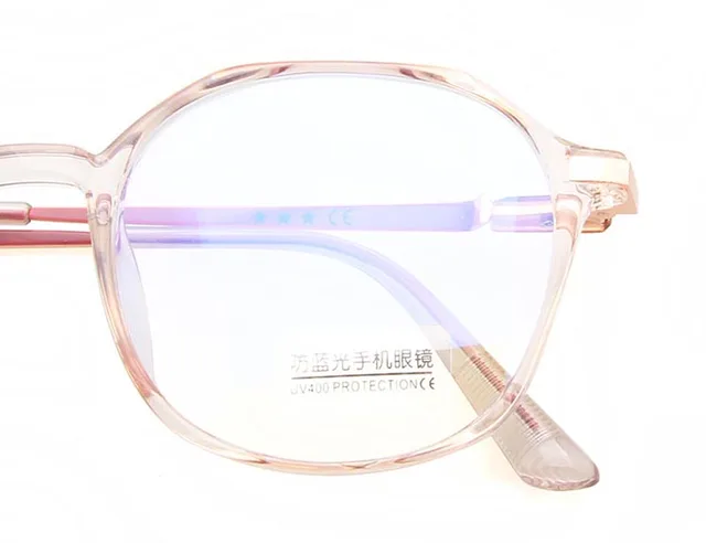 Unisex Polygon Retro Glasses Frame 5 Color Anti Blue Ray