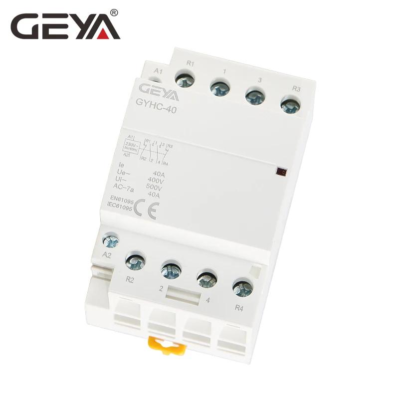Free Shipping GEYA 4P 40A 4NO or 2NC2NO 220V/230V 50/60HZ Din Rail Household AC Modular Contactor | Обустройство дома