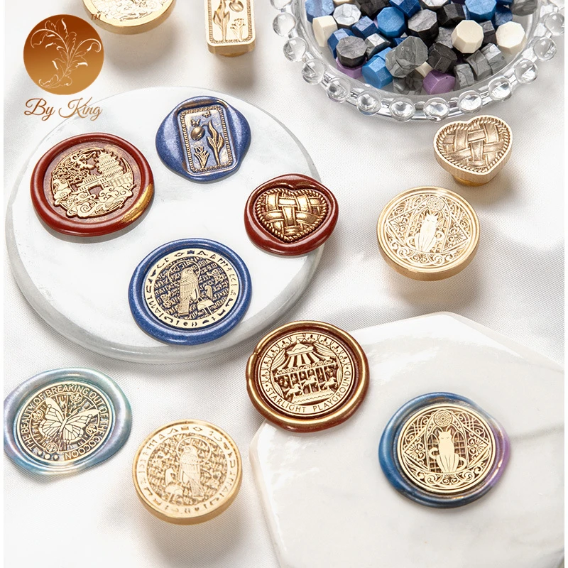 

2022 Wax Seal Stamp Vintage Craft Sealing Stamp For Cards Envelopes Wedding Invitations Gift Packaging Scrapbooking With Handle