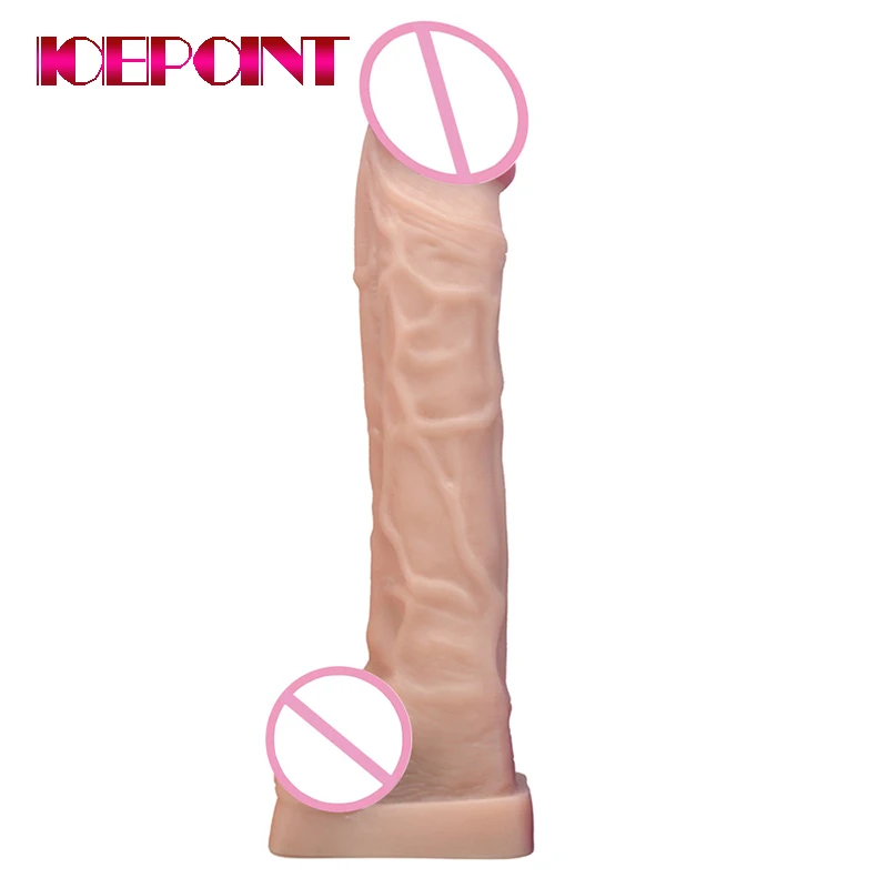 Огромный большой фаллоимитатор 37x7 см фаллоимитаторы в виде слона с животными