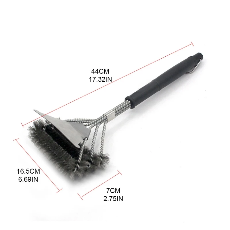 

3 Heads with Scraper Wire Grill Cleaning Brushes Oven Grill Cleaning Brush Grill Brush Best BBQ Cleaners Perfect Gadgets