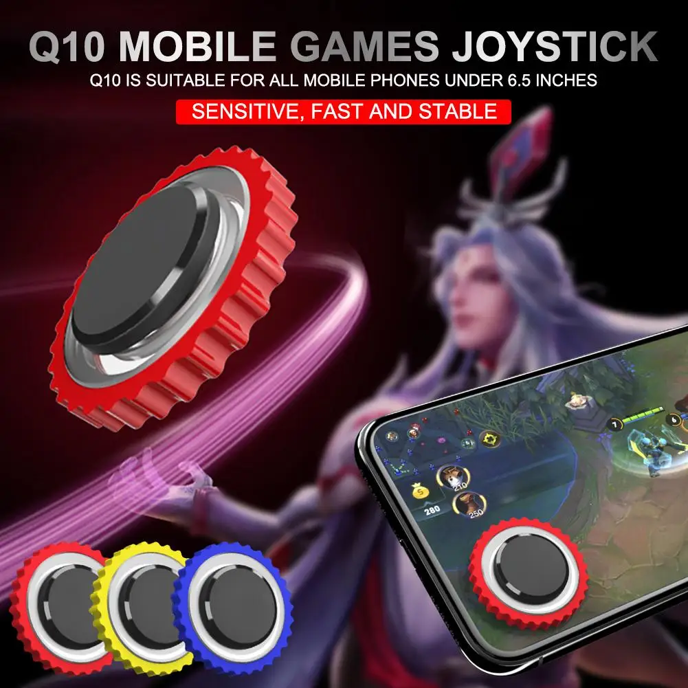 Q10 Mobile Games Joystick Round Game Screen Sucker Controller for Android iOS Computer For PUBG With | Электроника