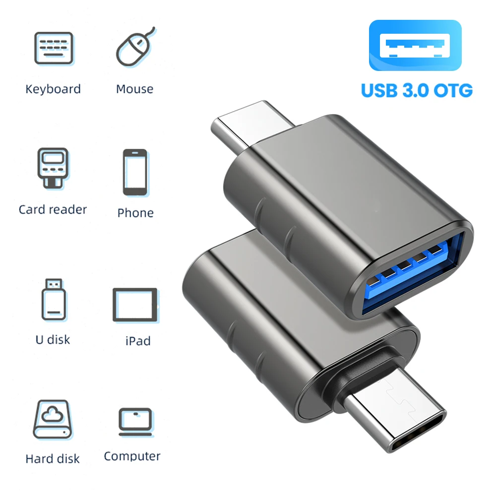 

Type-C USB OTG Power Adapter USB 3.0 To USB C Male Converter For Samsung S20 USB-C Female Connector For Xiaomi Mi9/ Mi10
