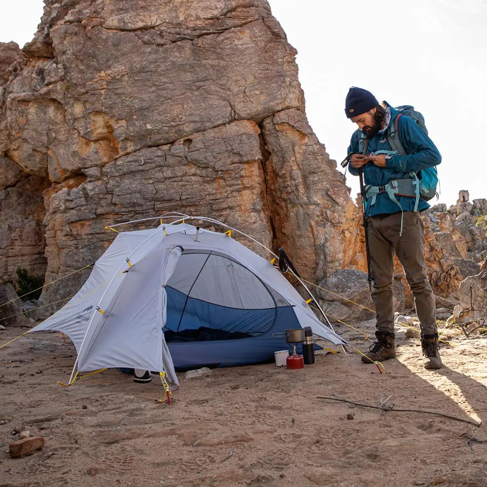 Палатка Naturehike Cloudup-Wing на 2 человек водонепроницаемая 15D нейлоновая Ультралегкая