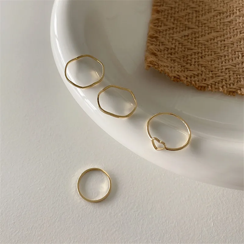 4 шт. набор колец для женщин в Корейском стиле