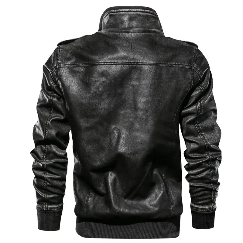 New Men's Military Jacket Casual Army Fitness Fur Coat Bomber Anti-Leather European Size leather jacket Dropshipping | Мужская