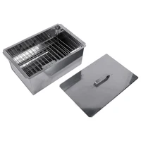 Коптильня, размеры 42 × 27 × 17,5 см, нержавеющая сталь 0,8 мм.#3