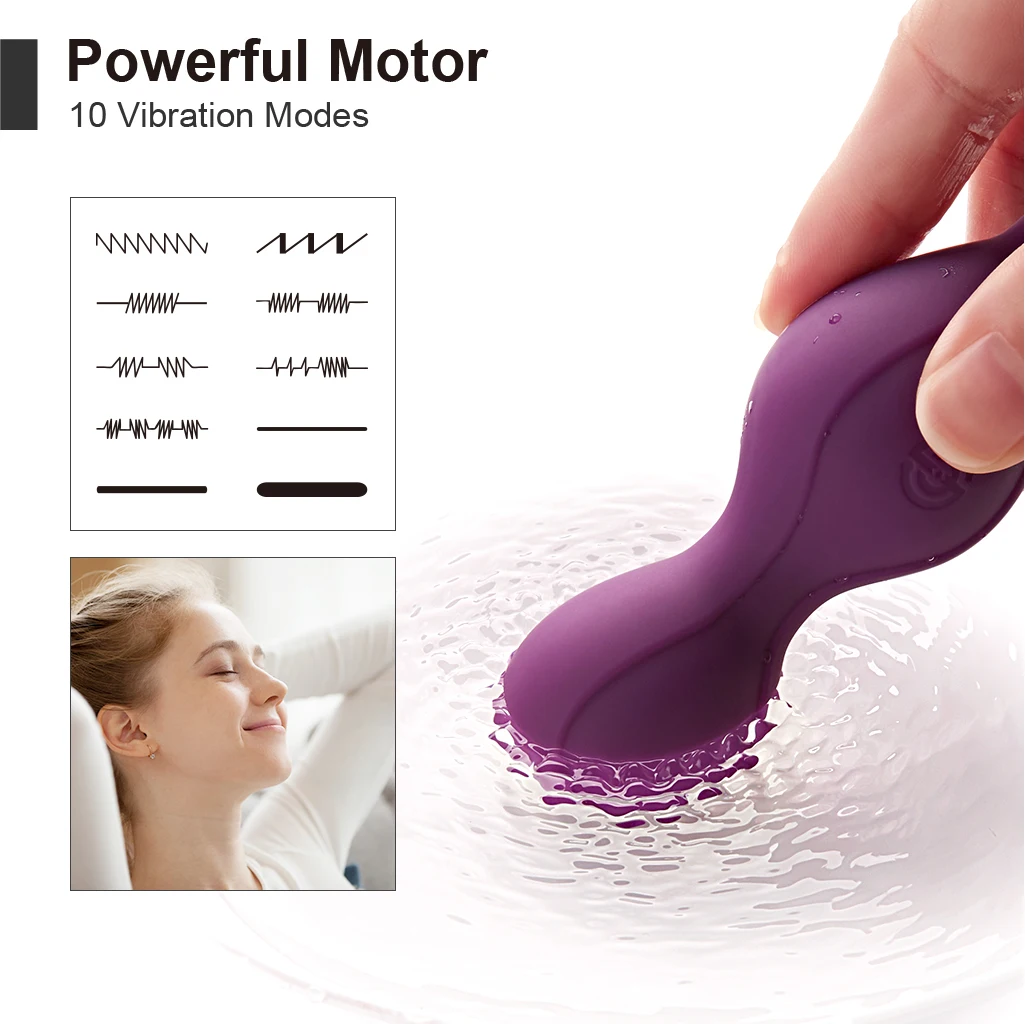 Вибратор Luvkis с беспроводным дистанционным управлением для упражнений Кегеля