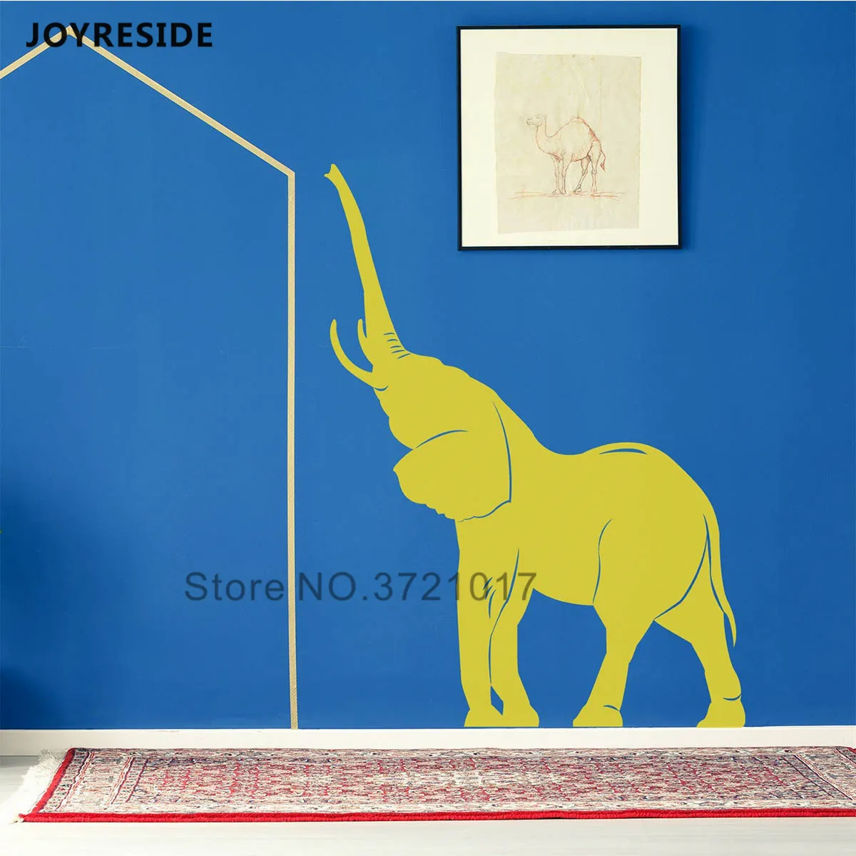 

Elephant Wall Sticker Tribal Home Decoration Decals Vinyl Design Livingroom Decor Wall Decal Animals Elphant Whole Pattern M506