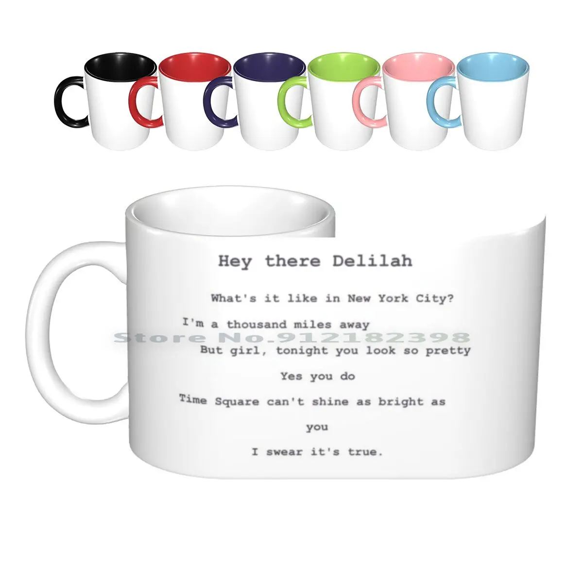 

Hey There Delilah Ceramic Mugs Coffee Cups Milk Tea Mug Hey There Hey There Delilah New York City Nyc Plain White T Plain White