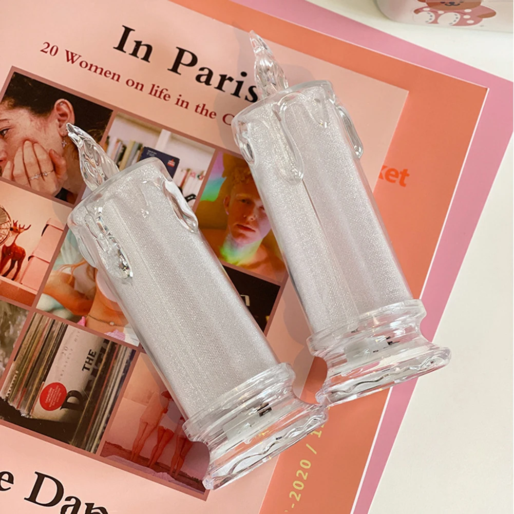 Светодиодный ные беспламенные Свечи работающие от батарейки имитация слез