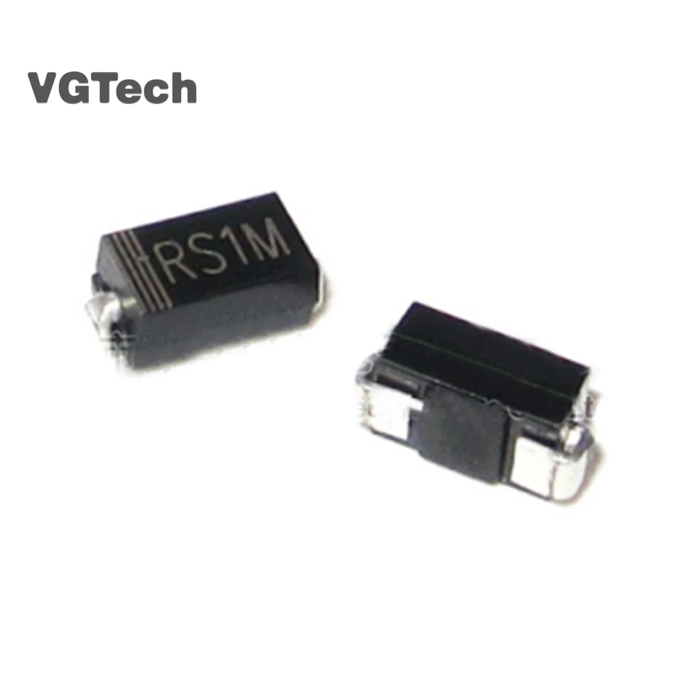 

100pcs RS1M DO-214AC SMA Выпрямитель с быстрым восстановлением FR107 SMD