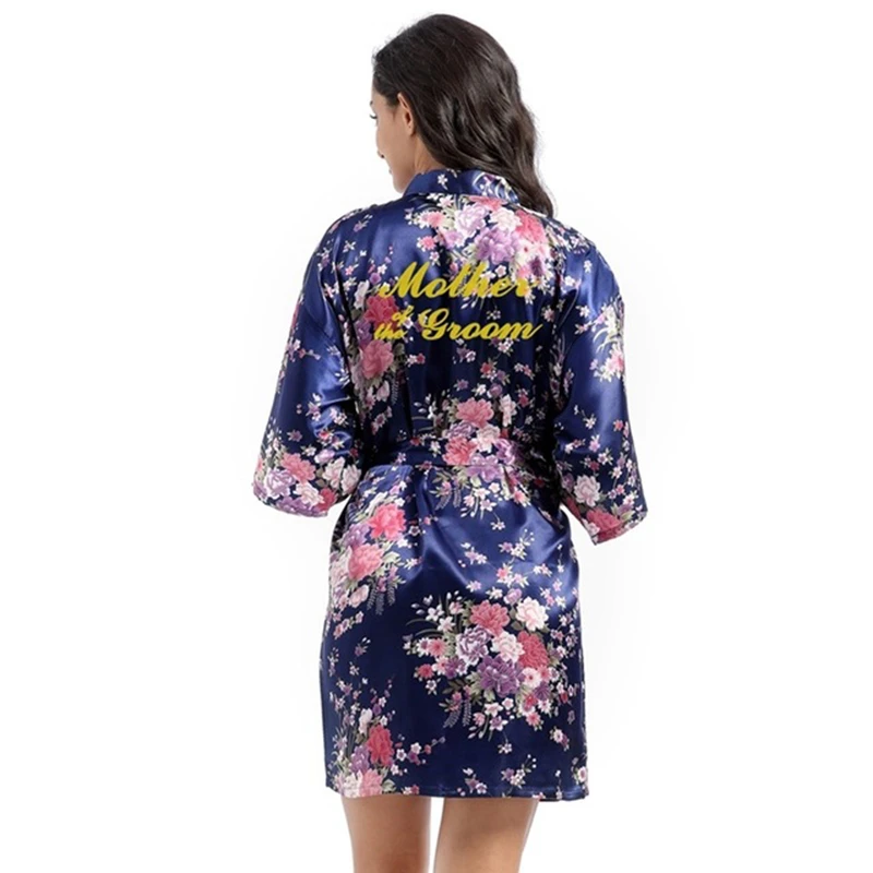 Шелковый халат кимоно женский Атласный шелковые халаты ночные сексуальные