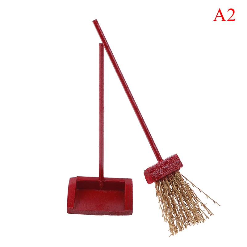 

Dustpan Bucket Brush Mop Housework Cleaning Tools Dollhouse Garden Accessories for Dolls 1/12 Scale Miniature Baby Toys