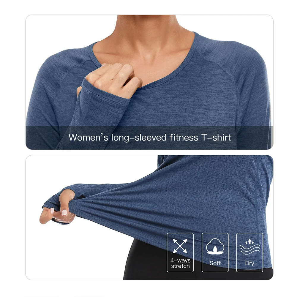 VUTRU Long Sleeve Yoga Shirts Sport Top Fitness Yoga Top Gym Top Sports Wear for Women Gym Femme Jersey Mujer Running T Shirt