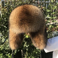 winter windproof and warm fox fur lei feng hat male middle aged and and elderly thickened raccoon fur winter outdoor