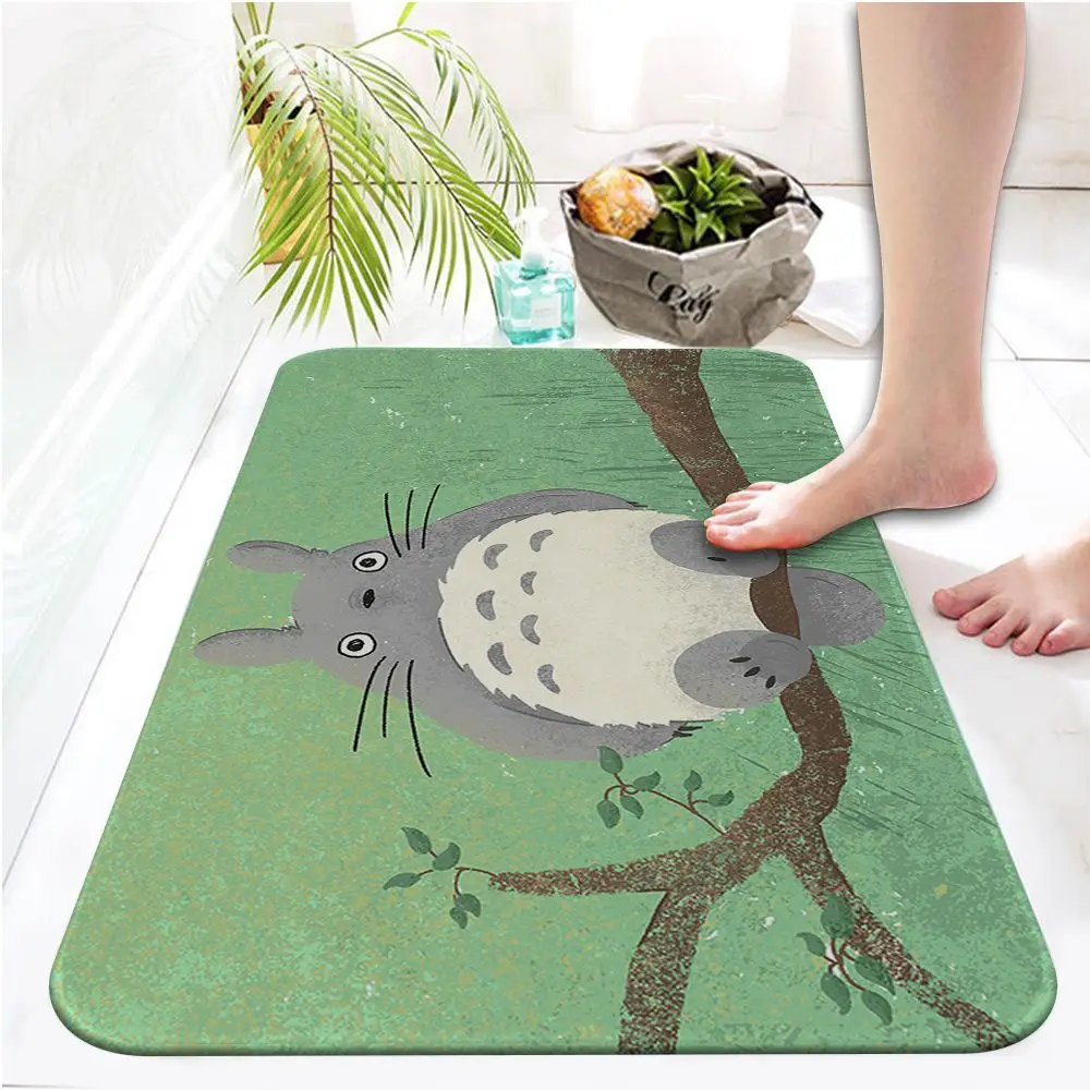Мой сосед Тоторо ужасный фланелевый напольный коврик с принтом декоративный для