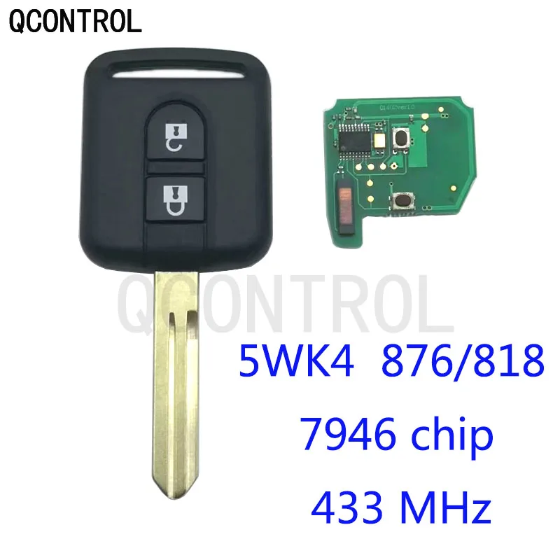 

QCONTROL Car Remote Key for NISSAN Cabstar F24M Micra K12 Navara D40M Note E11 NV200 M20M Patrol Y61 Qashqai J10
