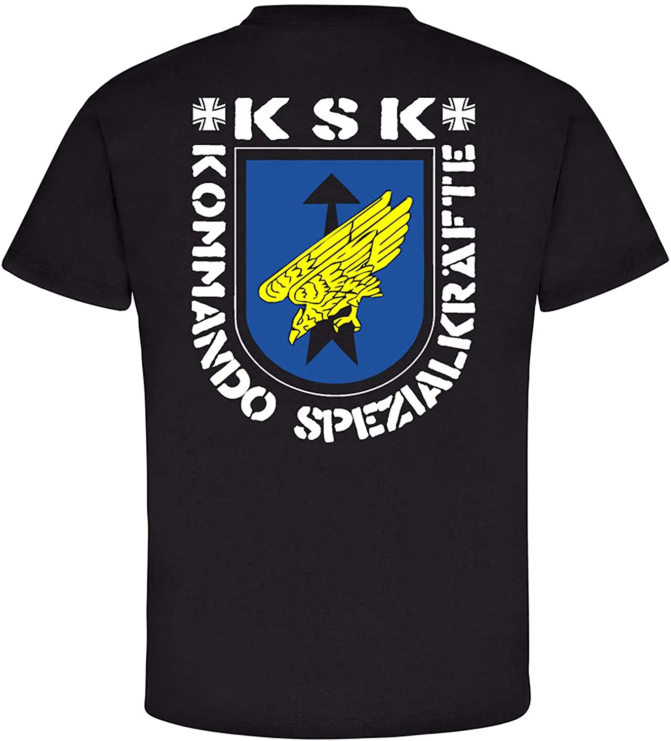 

KSK спецназ Мужская футболка немецкая армия берет значок рубашка короткая Повседневная 100% хлопок Круглый вырез