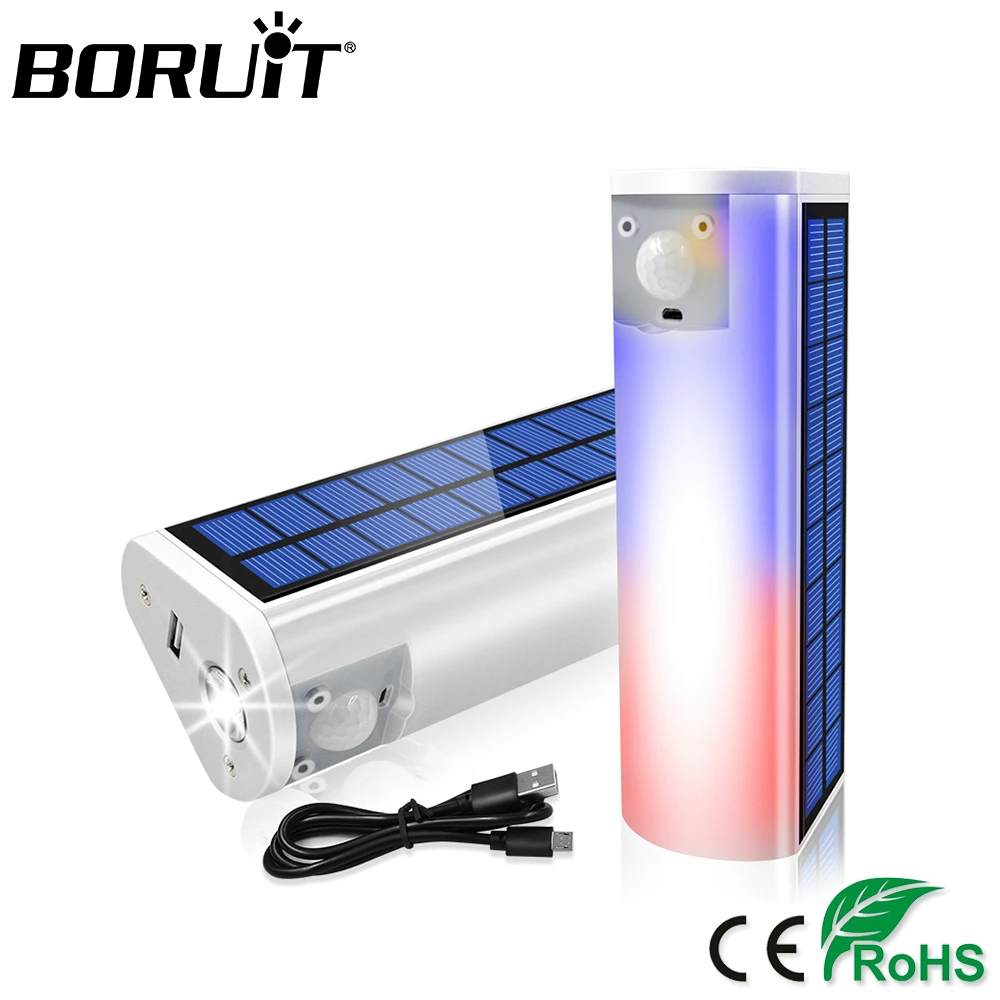 

BORUIT Солнечный светодиодный фонарь для кемпинга USB Перезаряжаемые светильники для кемпинга портативные палатки для кемпинга мощность отклю...