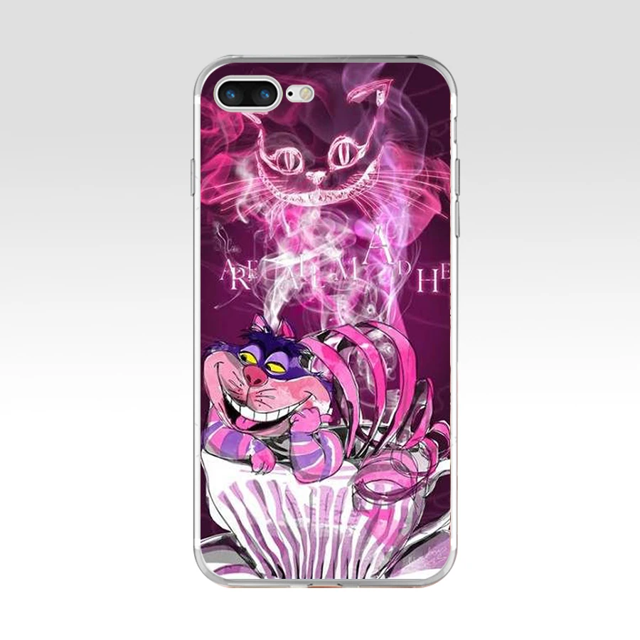 027FG Алиса в стране чудес кошка маска Мягкий ТПУ силиконовый чехол для Apple iPhone5 5s se 6