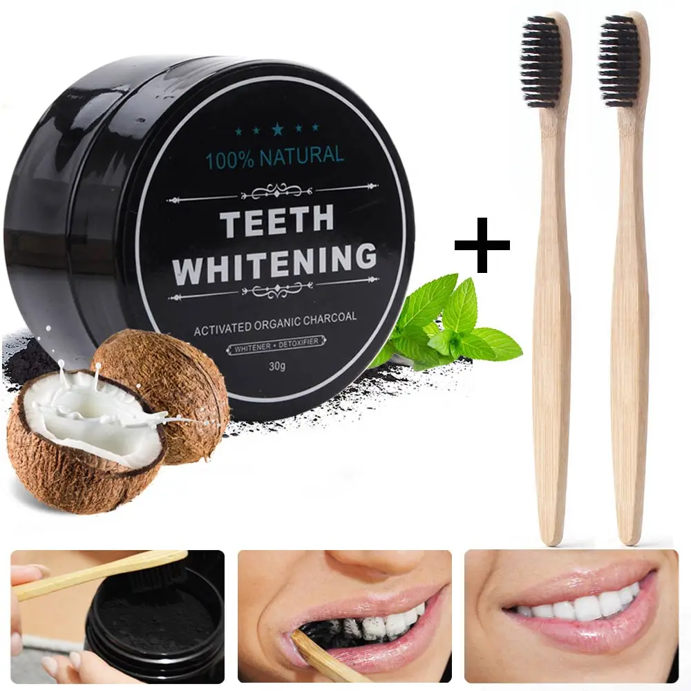 30 г уголь Отбеливание зубов порошок натуральный бамбук активированный