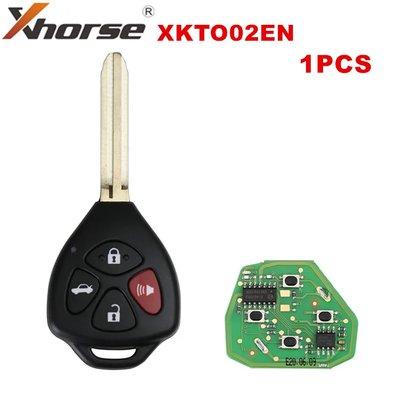 1 шт./лот XHORSE XKTO02EN для Toyota Style плоский 4 кнопочный проводной универсальный пульт
