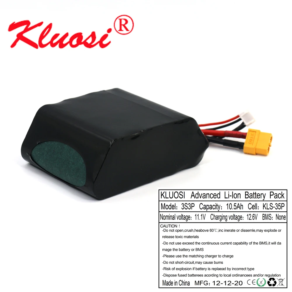 KLUOSI 3S3P 12V 10.5Ah 10Ah 12 6 V Высокая Ёмкость Бла (беспилотный летательный аппарат