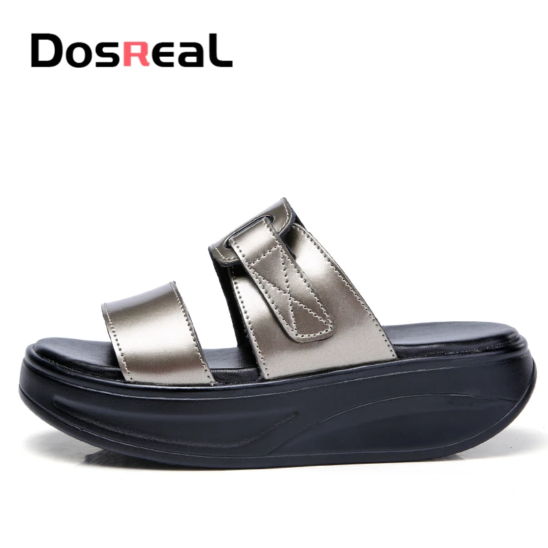

Dosreal Summer Women Slippers Females Open Toe Flip Flops Ladies Beach Slippers Wedges Sandals Women Flat Slides Sandals