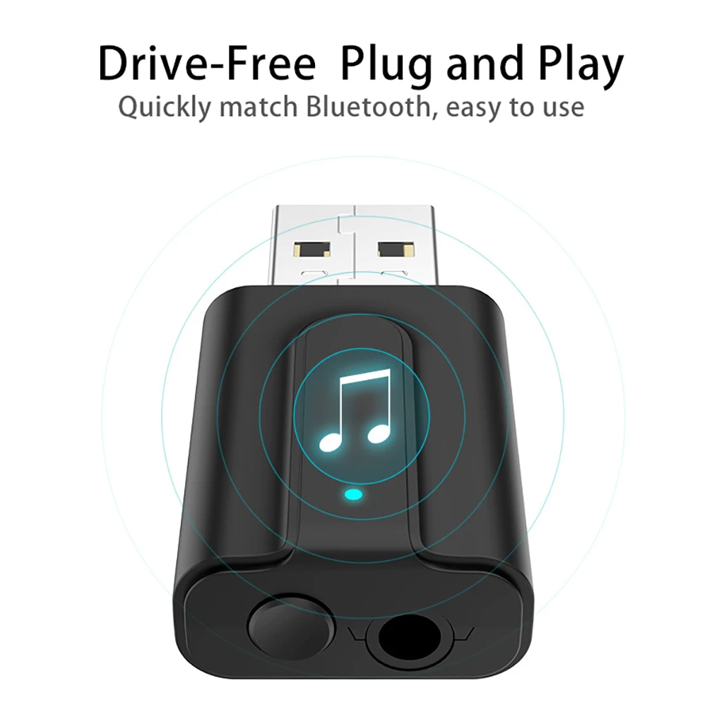Bluetooth 5 0 передатчик приемник ТВ 2 в 1 3 мм AUX HIFI стерео аудио USB беспроводной мини