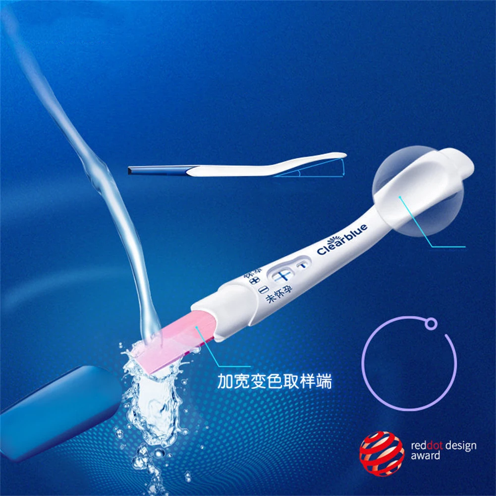 (5 Pcs Set) 2 Clearblue Rapid Pregnancy Test Stick And 3 Pieces Household PH Pergnant Urine Strip Indicator HCG Paper |