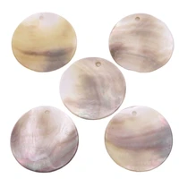 5 pcs natural black mother of pearl loose beads 8mm 30mm flat round coin shell