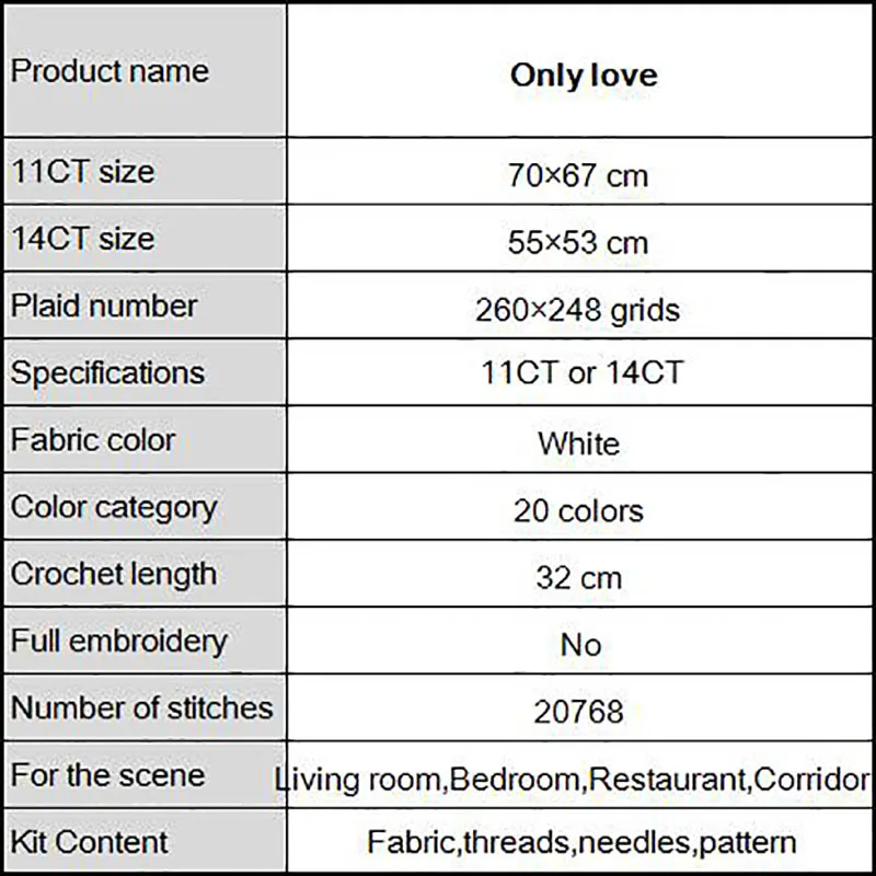 Набор для вышивки крестиком Only Love Angel Сказочный Счетный набор DMC 14CT 11CT с рисунком