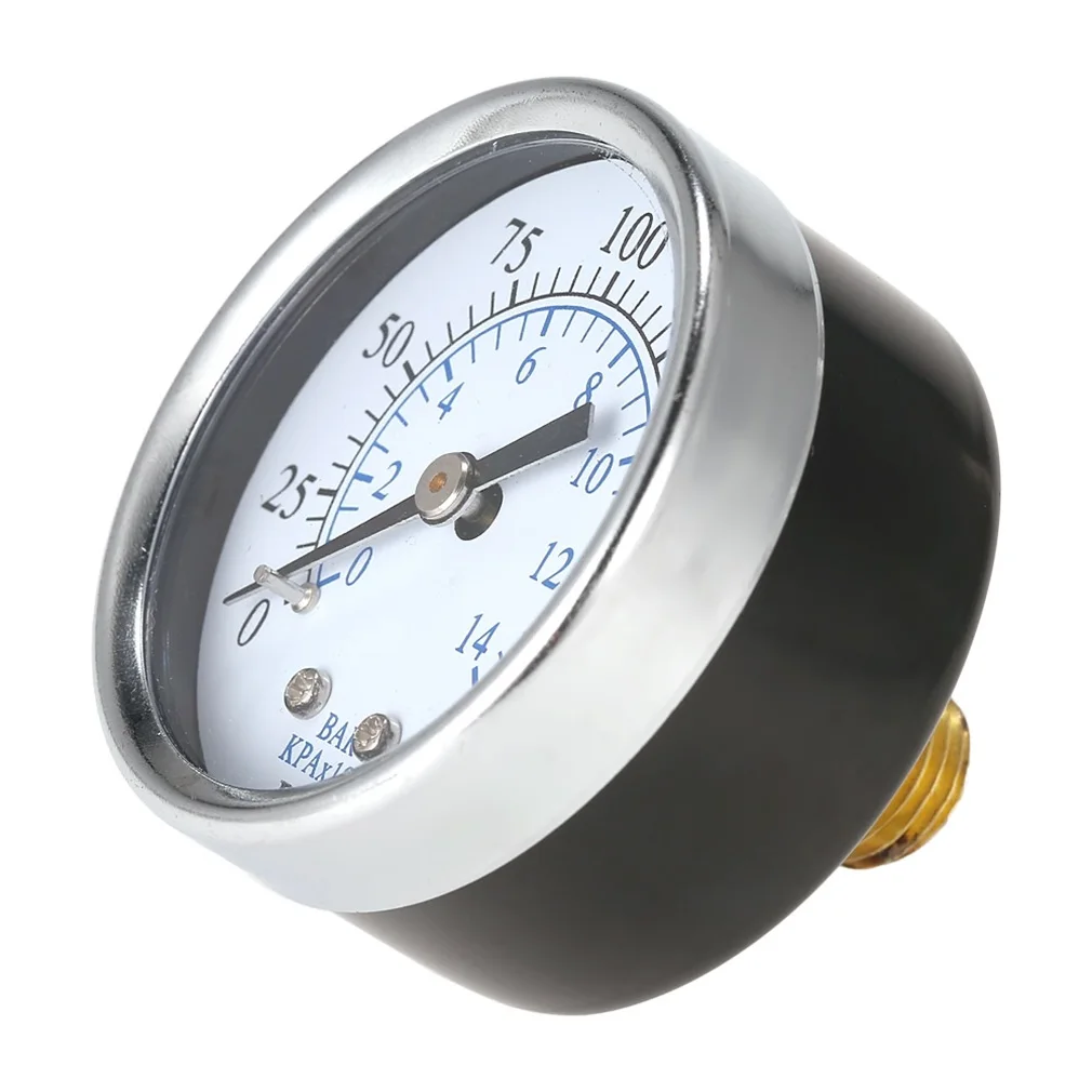 Universal Pressure Gauge Air Compressor Hydraulic Manometer 0-200 Psi 0-14 Bar Back Mnt 1/4 Inch NPT Measure Tester | Инструменты