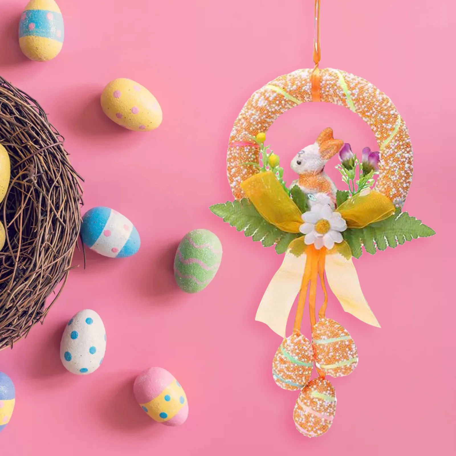 

Cute Rabbit Hanging Ornament For Easter Decoration Happy Easter Funny Happy Easter Egg Baskets Party Decor Bunny 2021 new