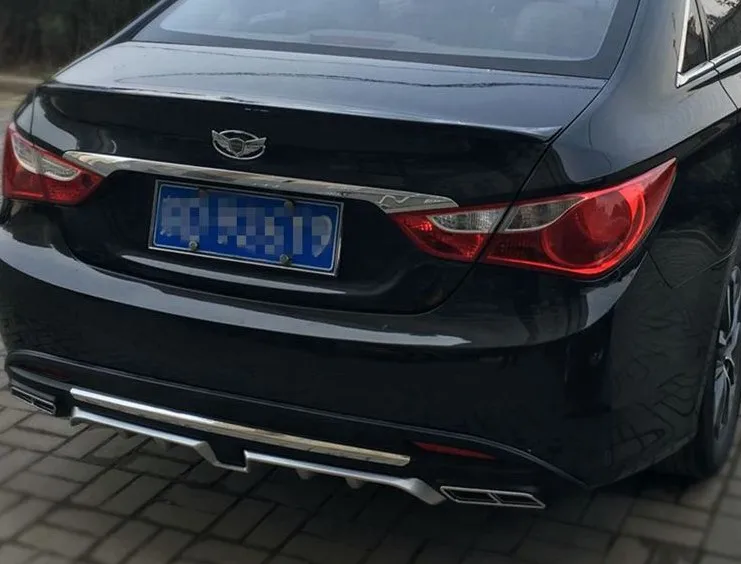 Для Sonata задний спойлер 11-13 ABS бампер диффузор защитные бамперы для 8 средства
