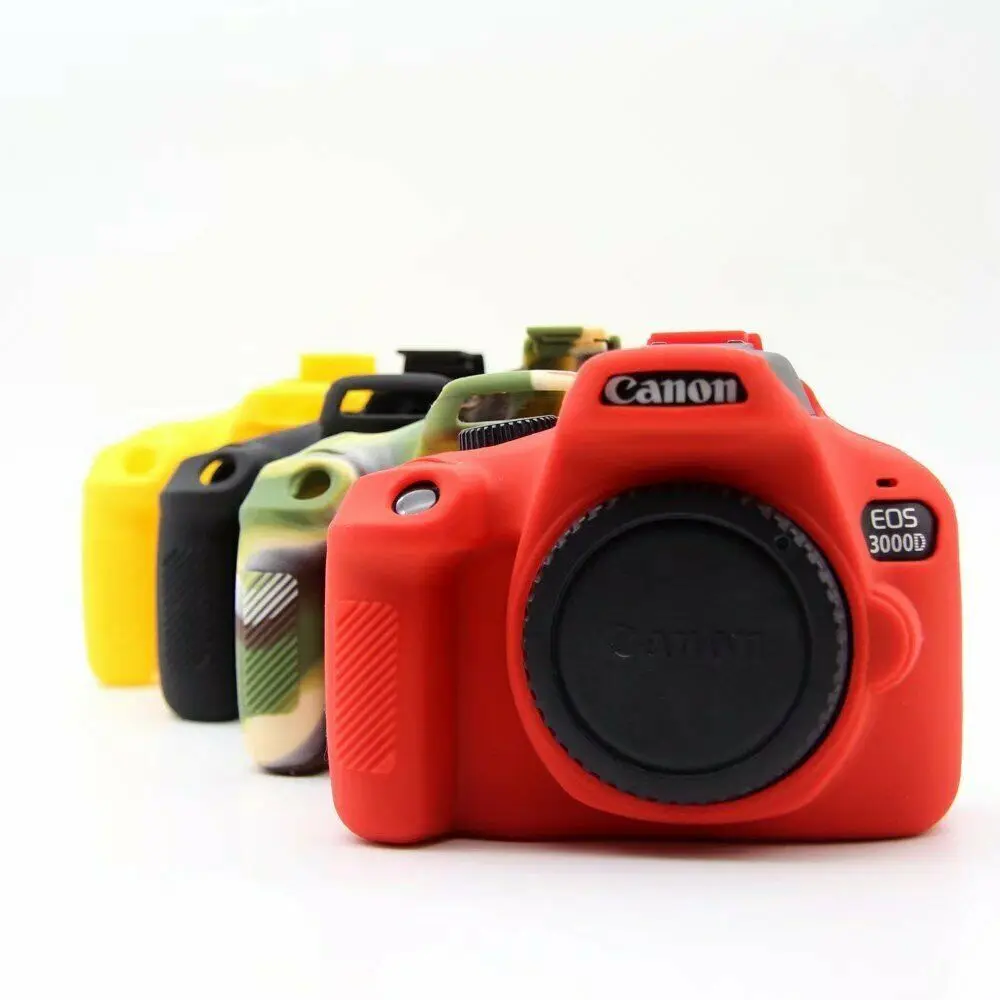 Rubber Soft Silicon Case Body Cover Protector Skin for Canon EOS 3000D 4000D Rebel T100 Protective Camera Bag | Электроника