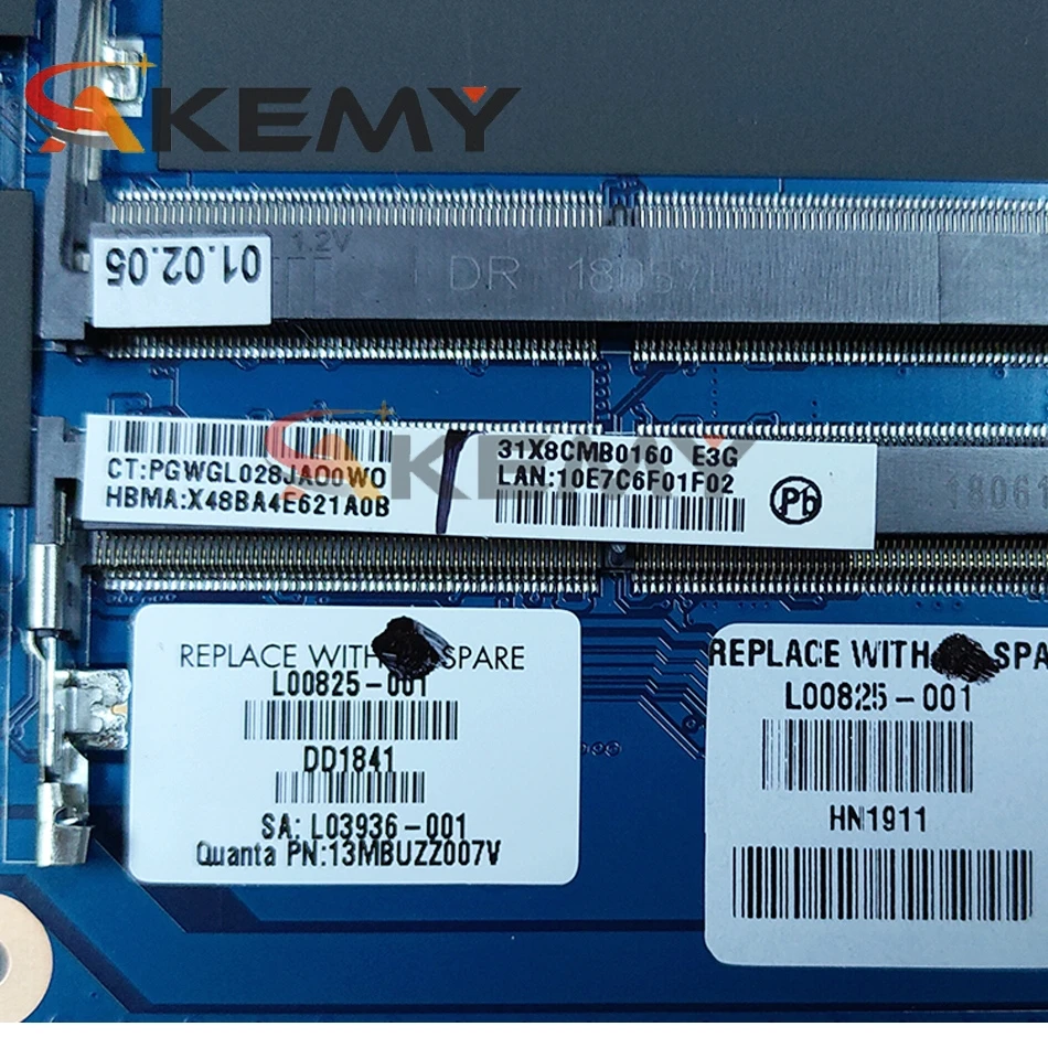 Для HP ProBook 450 G5 470 430 материнская плата i5-7200U DA0X8CMB6E0 L00824-001 L00824-501 L00824-601 тестирование