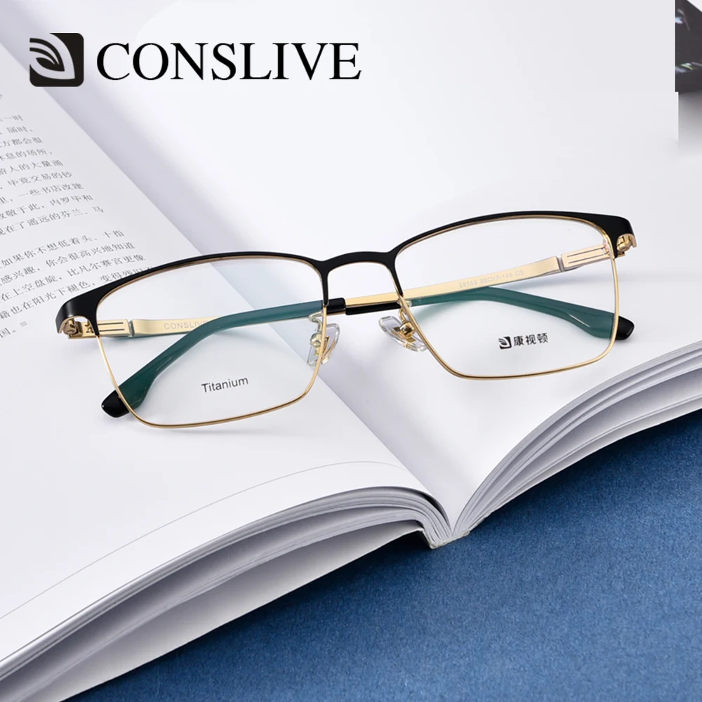 

Large Titanium Mens Prescription Glassses Frame Premium Quality Optical Eyeglasses for Myopia Progressive 29132