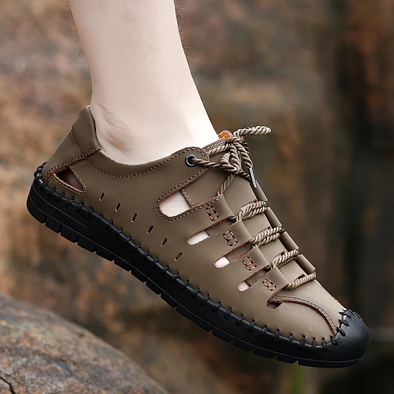 

Summer Breathable Handmade Casual Shoes Hollow Wading Shoes Soft-soled Hiking Shoes Large Size Metasequoia Ssneakers Unisex