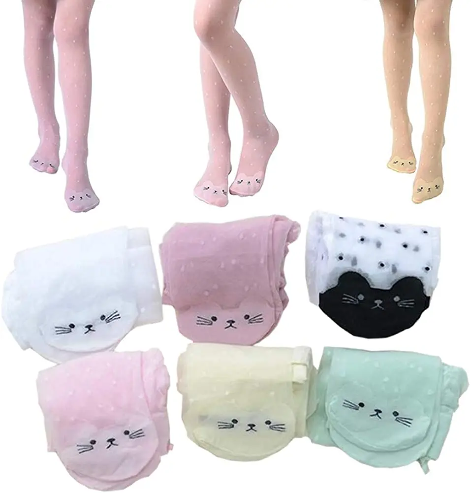 Детские танцевальные кружевные тонкие прозрачные колготки для девочек чулки