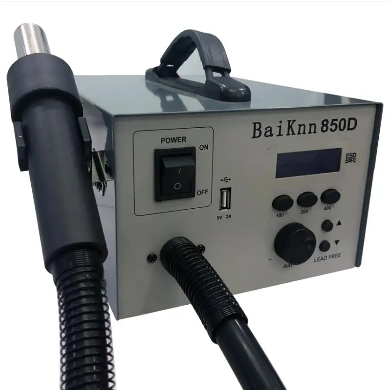 BK850D constant temperature hot air gun 600W adjustable temperature digital display Rework Station Solder 220V