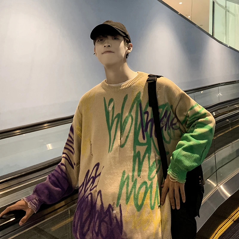 2019 зимние мужские каракули пальто с принтом шерстяной кашемир свитера